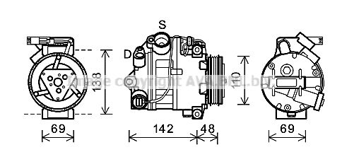 AVA QUALITY COOLING Kompresors, Gaisa kond. sistēma BWAK443